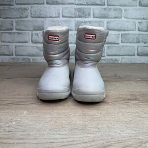 Hunter Kids Intrepid Snow Boots Silver Iridescent US 2